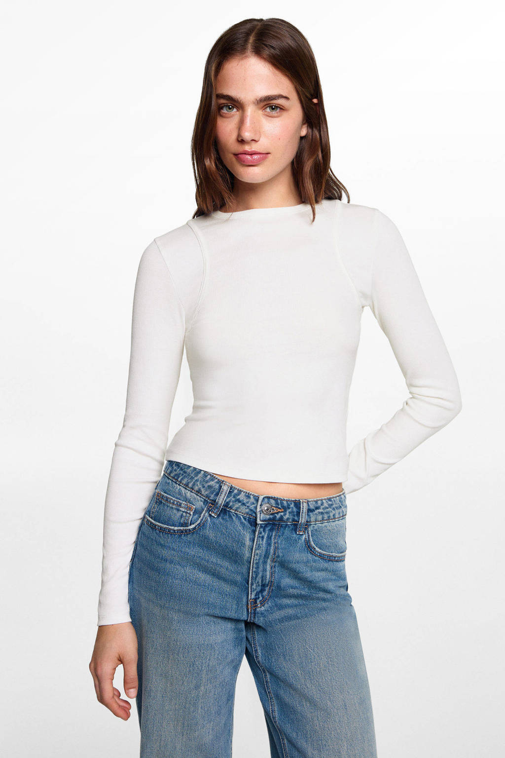MANGO TEEN longsleeve wit