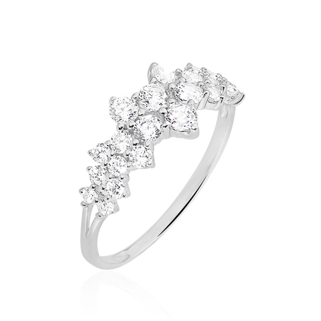 Bague Tokyo Or Blanc Oxyde De Zirconium
