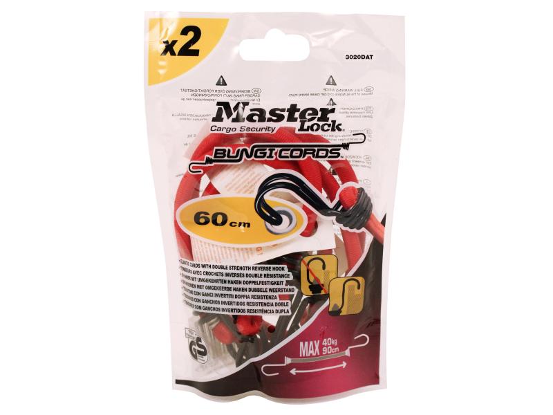 Masterlock Gummi-Spannseilset Zur Ladungssicherung, rot
