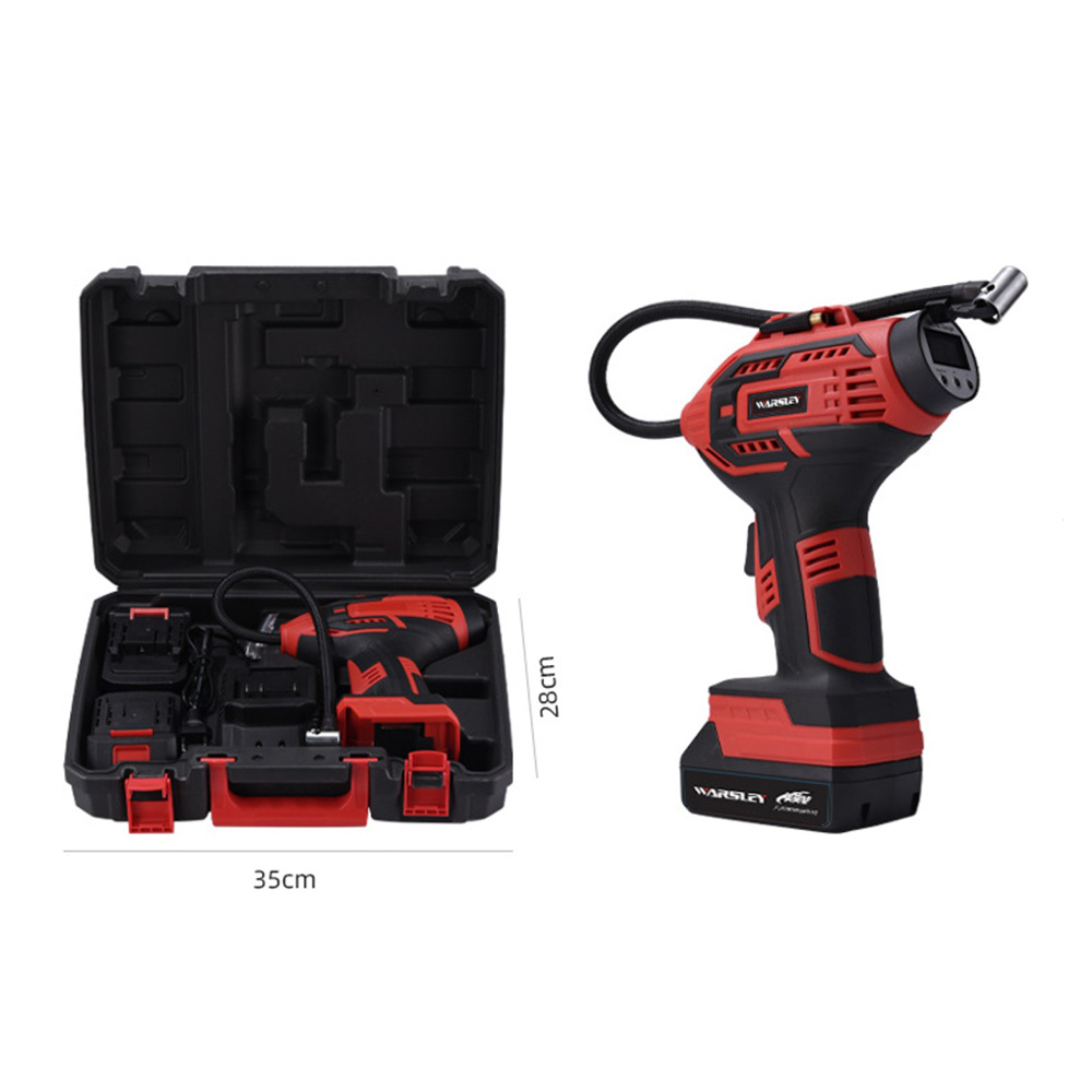 (150PSI) 20V Wiederaufladbare Autoreifen Luftpumpe (11A / 2500mAh) Kabelloser Mini Kompressor Vollautomatisch mit Koffer