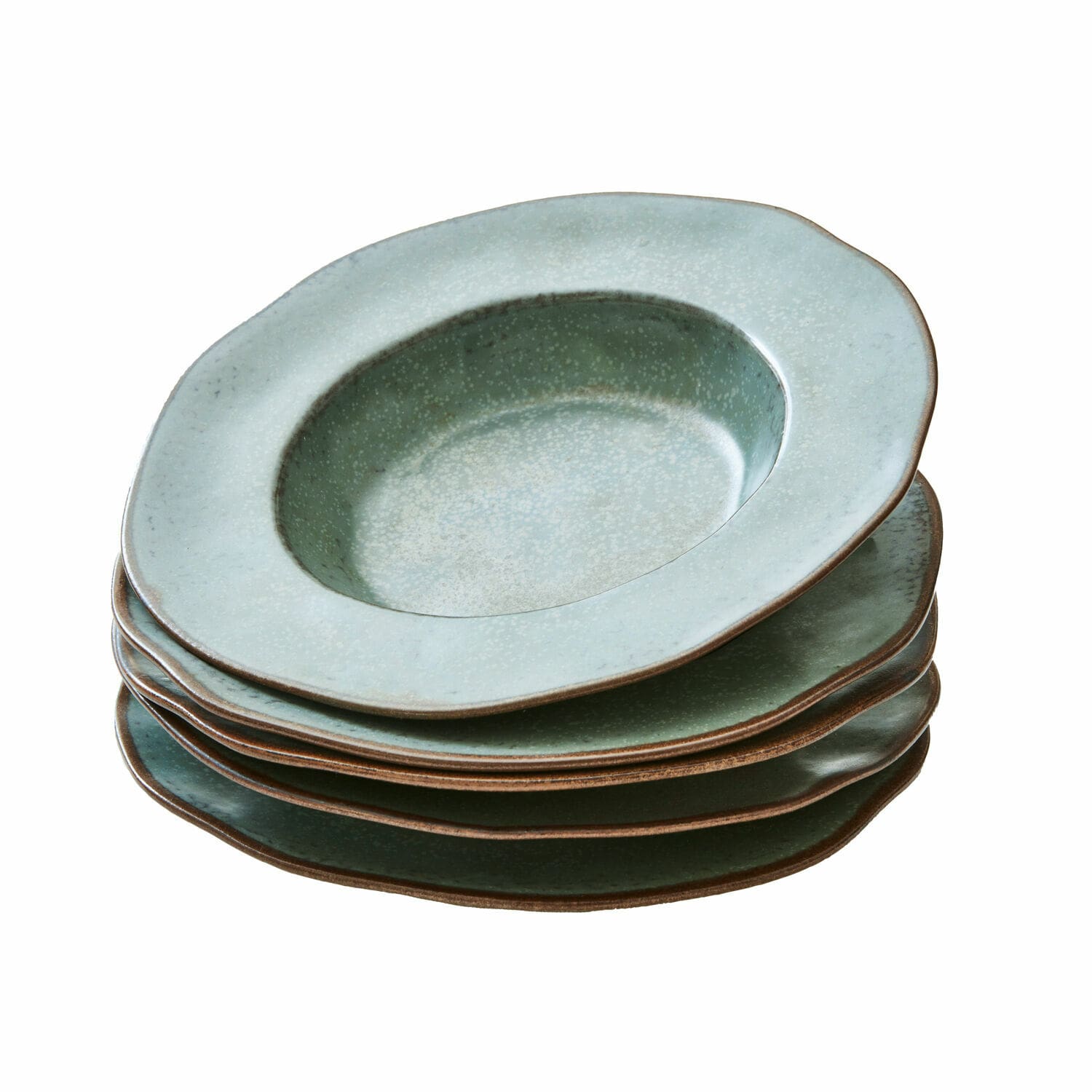 Suppenteller 6er Set Biarré türkis/braun