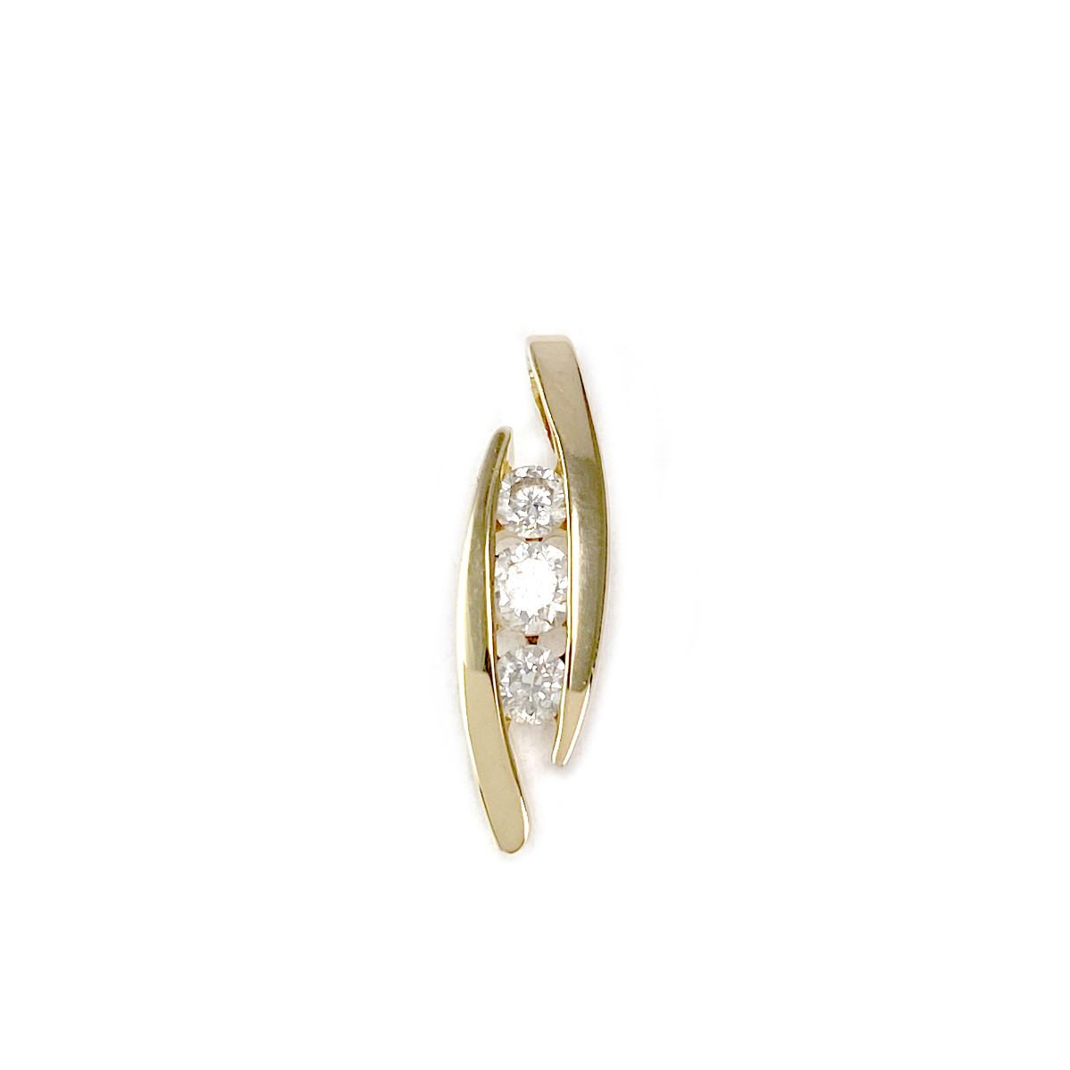 Pendentif d'occasion or 750 jaune diamants