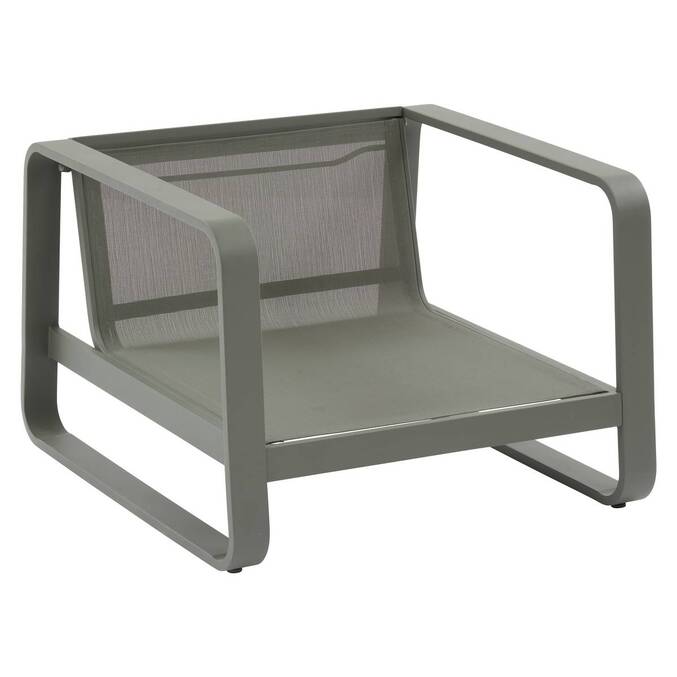 Fauteuil de salon de jardin DOMILLY Beige / Vert laurier