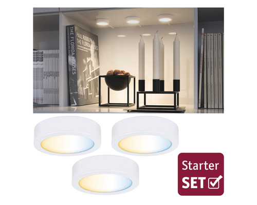 Paulmann Meubelverlichting Starterset Tunable White 3x85 lm 2700-6500K Spot Disc Wit 12V 3 Stuks