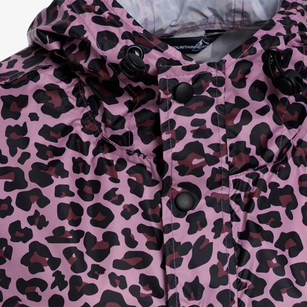 Mountain Peak regenponcho met luipaardprint