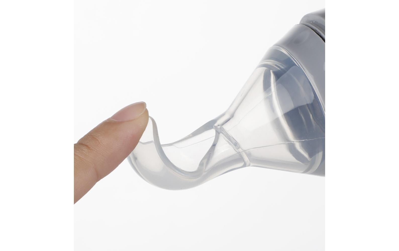 Nahrungsbehälter mit integriertem Löffel 120 mlSqueeze Fütter-Flasche mit Löffel