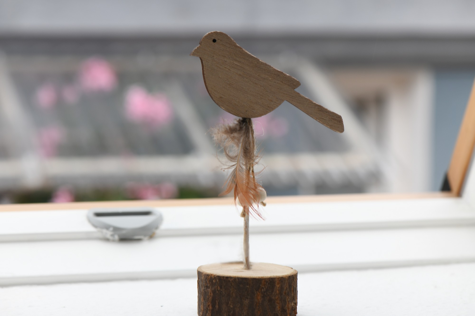 Figur 'Vogel' aus Holz, H 17,5 cm, B 10 cm, L 6,5 cm von fischer's lagerhaus
