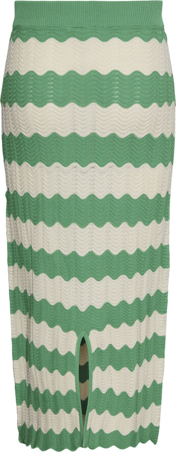 YAS YASBEE HMW MIDI KNIT SKIRT Green bee/birch