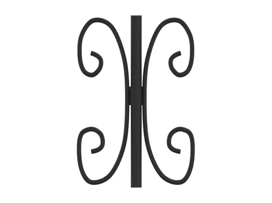 Portail et sommet de lance Noir 406x151 cm Acier enduit poudre