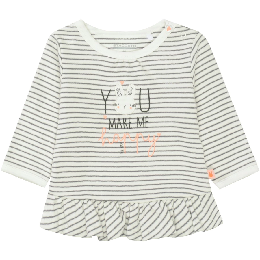 STACCATO Girls Tunika offwhite gestreift