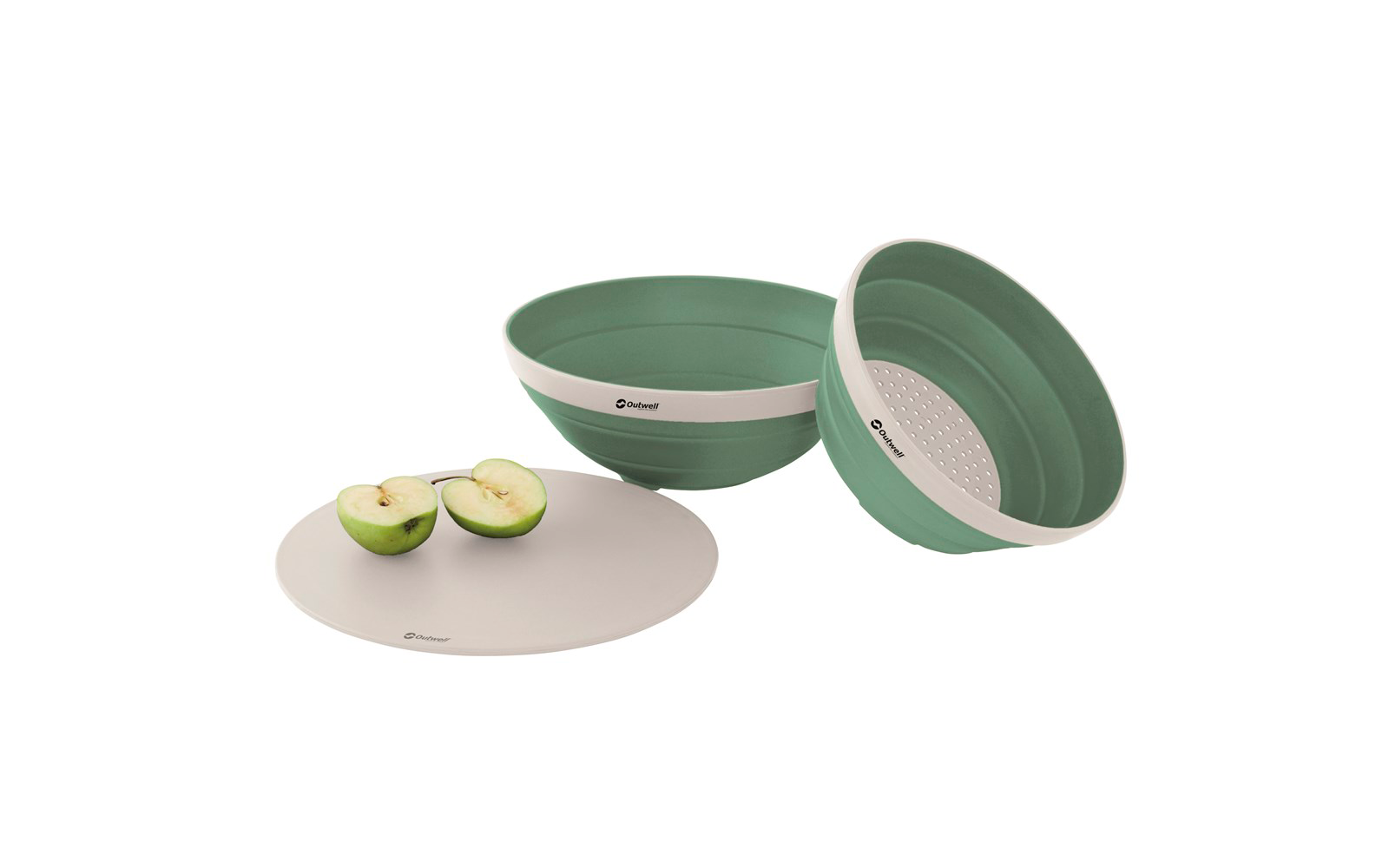 Outwell Collaps  Schüssel und Siebset shadow green, Faltschüssel