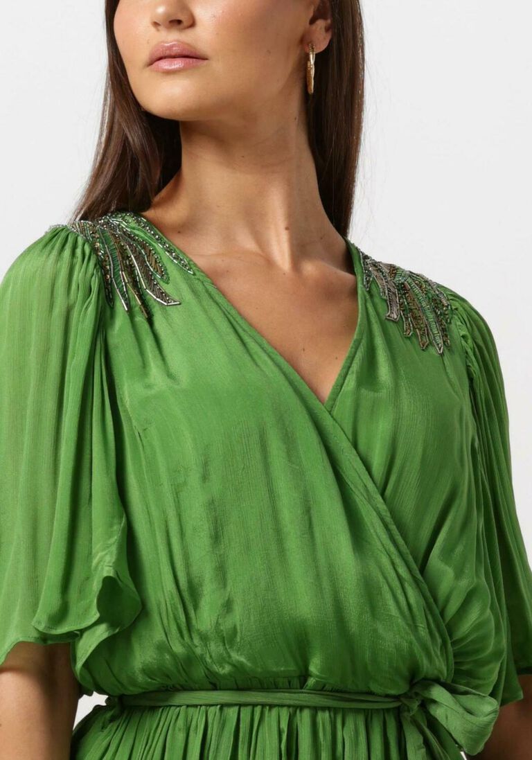 LOUIZON groene louizon maxi jurk astral