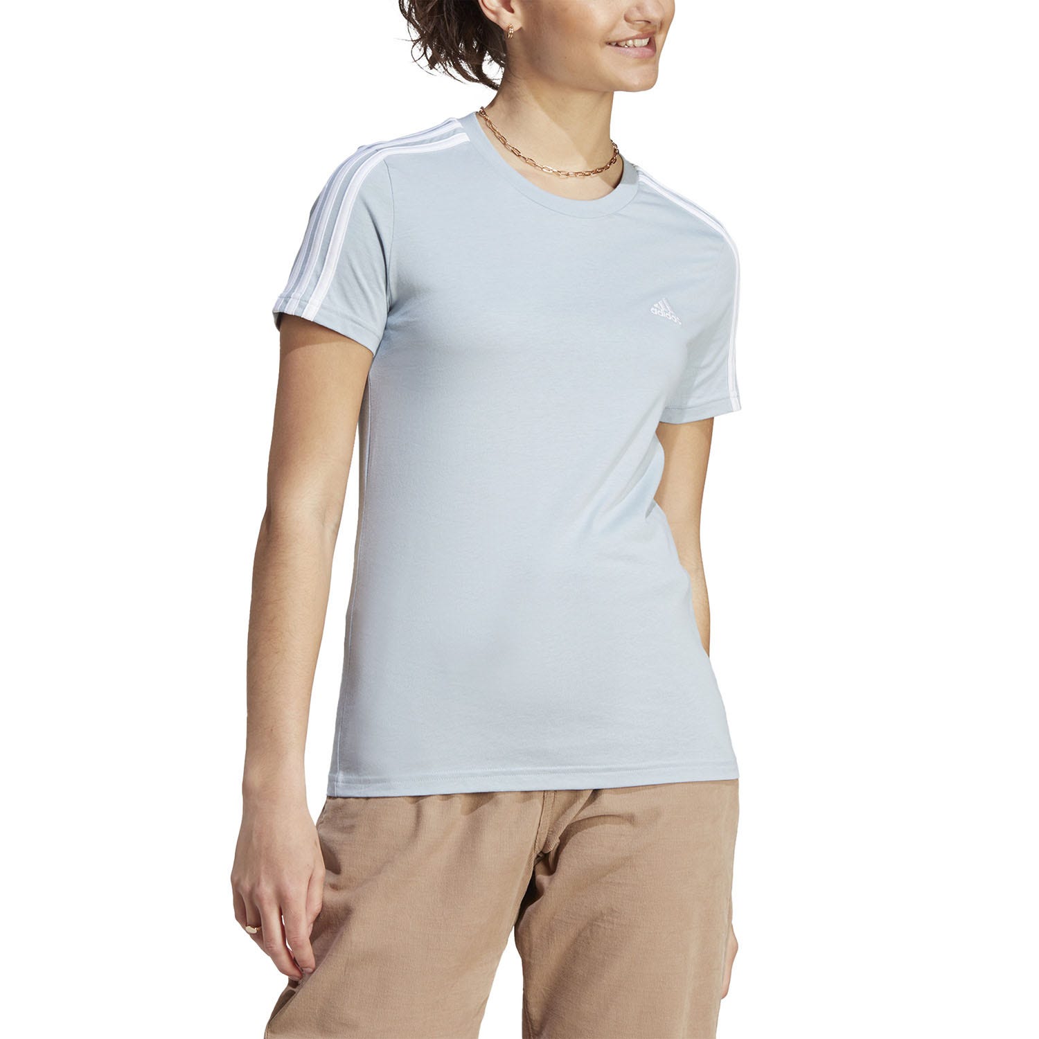 adidas  Essentials Slim 3-Stripes T-Shirt