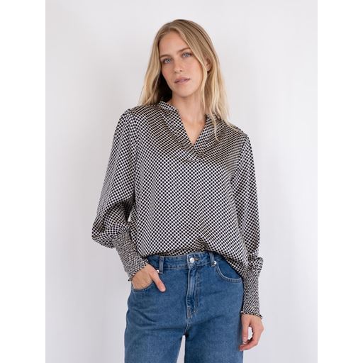 Neo Noir Landa Multi Dot Bluse, Navy, 36