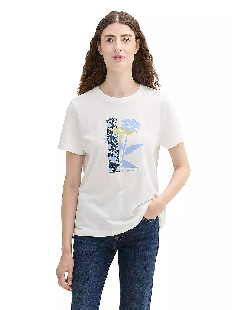 TOM TAILOR T-Shirt weiss