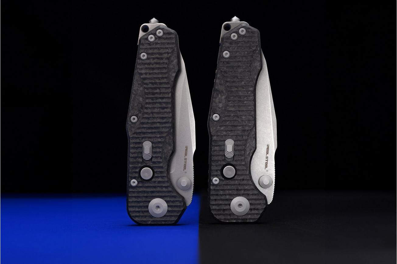 Real Steel 9914 Evolution, Carbonfiber Titanium, Tanto zakmes, Carson Huang design