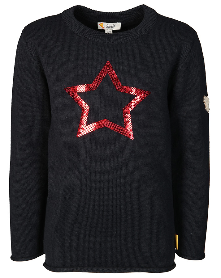 Pullover BEAR TO SCHOOL MINI GIRLS in navy