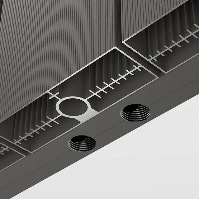 Saturn - Designradiator - Donkergrijs - 37x120 cm - 695 Watt - Aluminium Centrale Verwarming