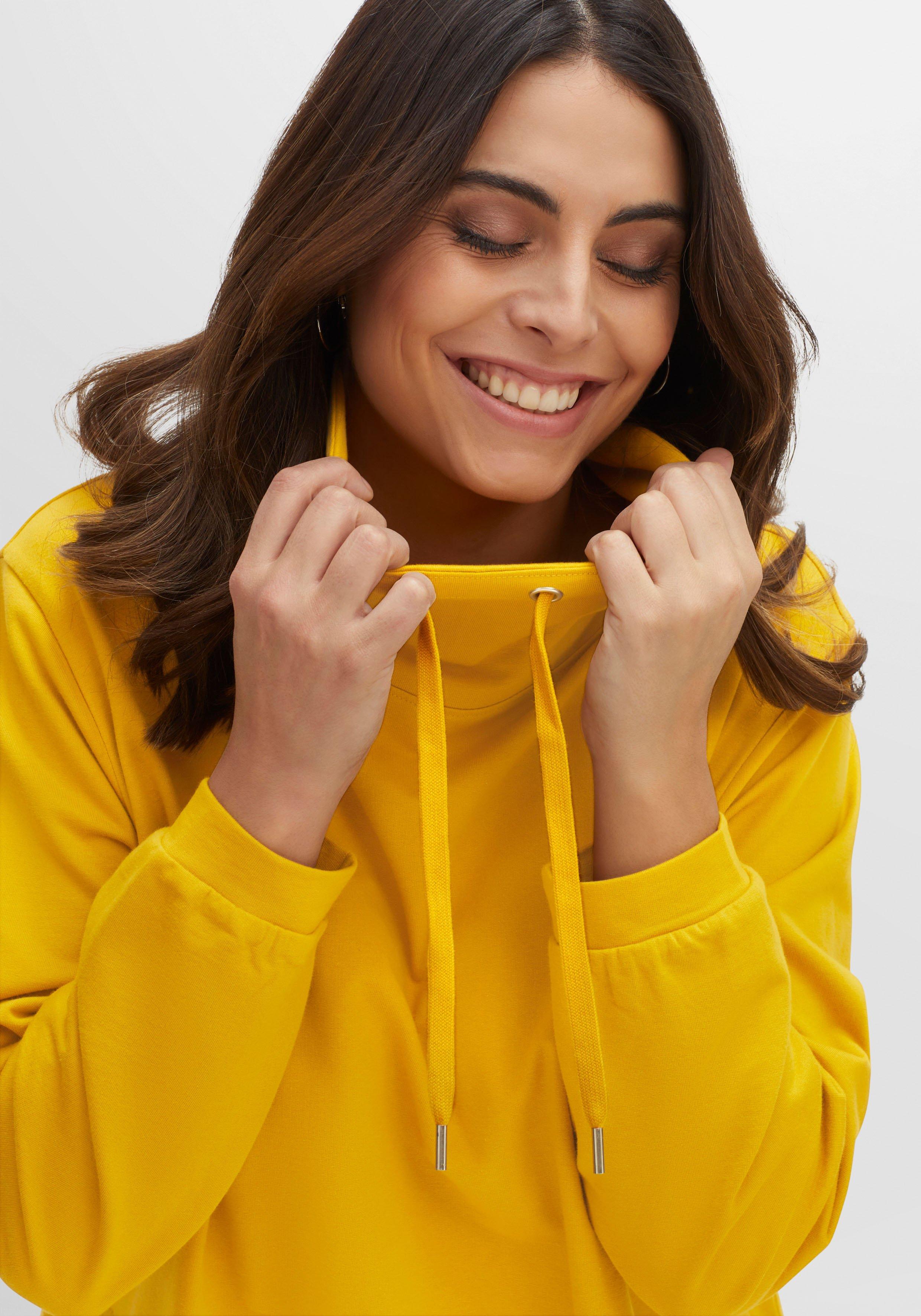 Sweatshirt mit hohem Kragen und Tunnelzug