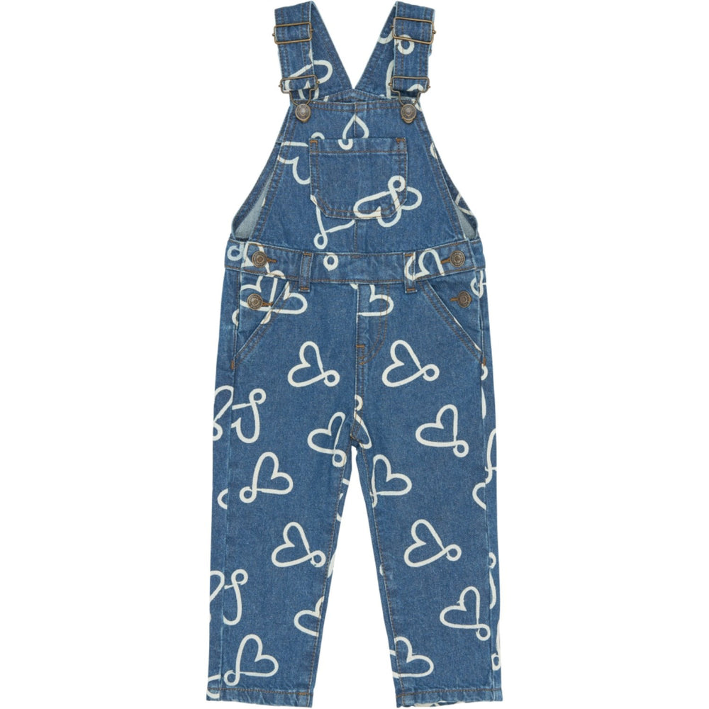 Køb THE NEW Siblings Medium Blue Denim Aop Tnstshea Denim Dungarees