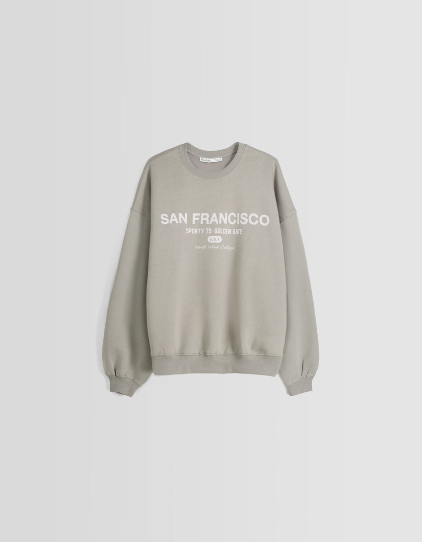 Moletom estampado oversized