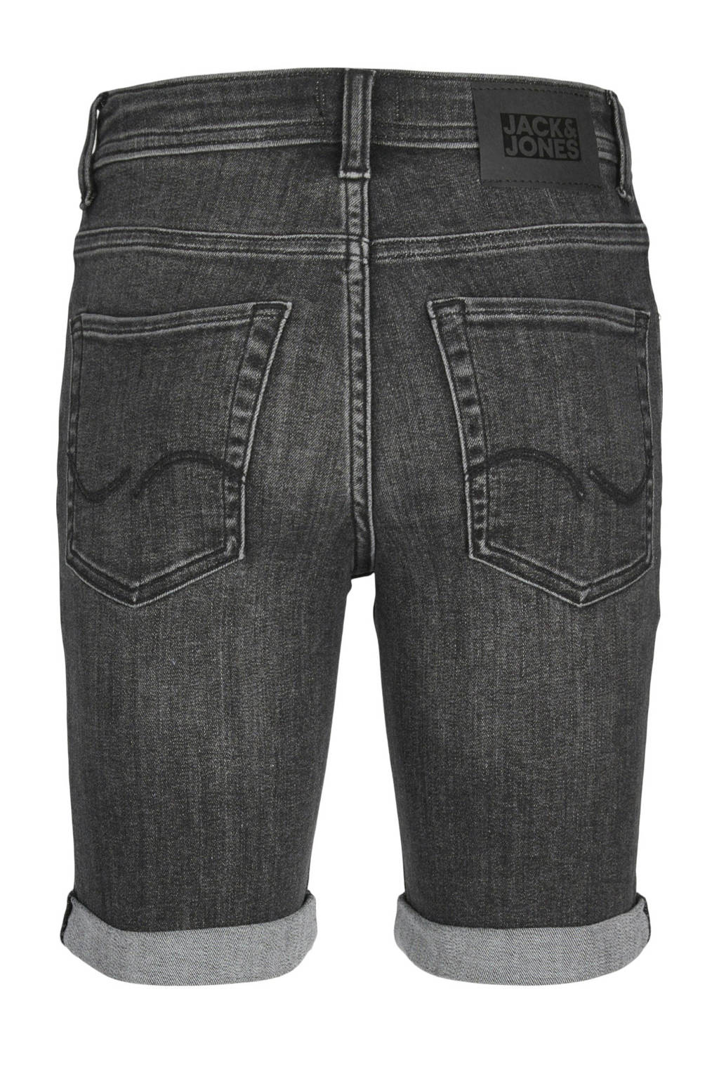JACK & JONES denim short JJIRICK JJORIGINAL black denim