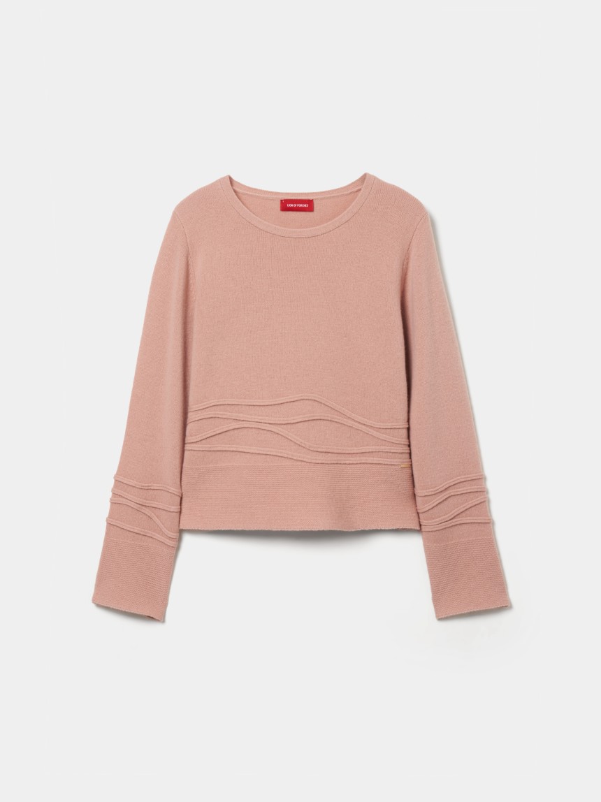 Camisola de lã com apliques