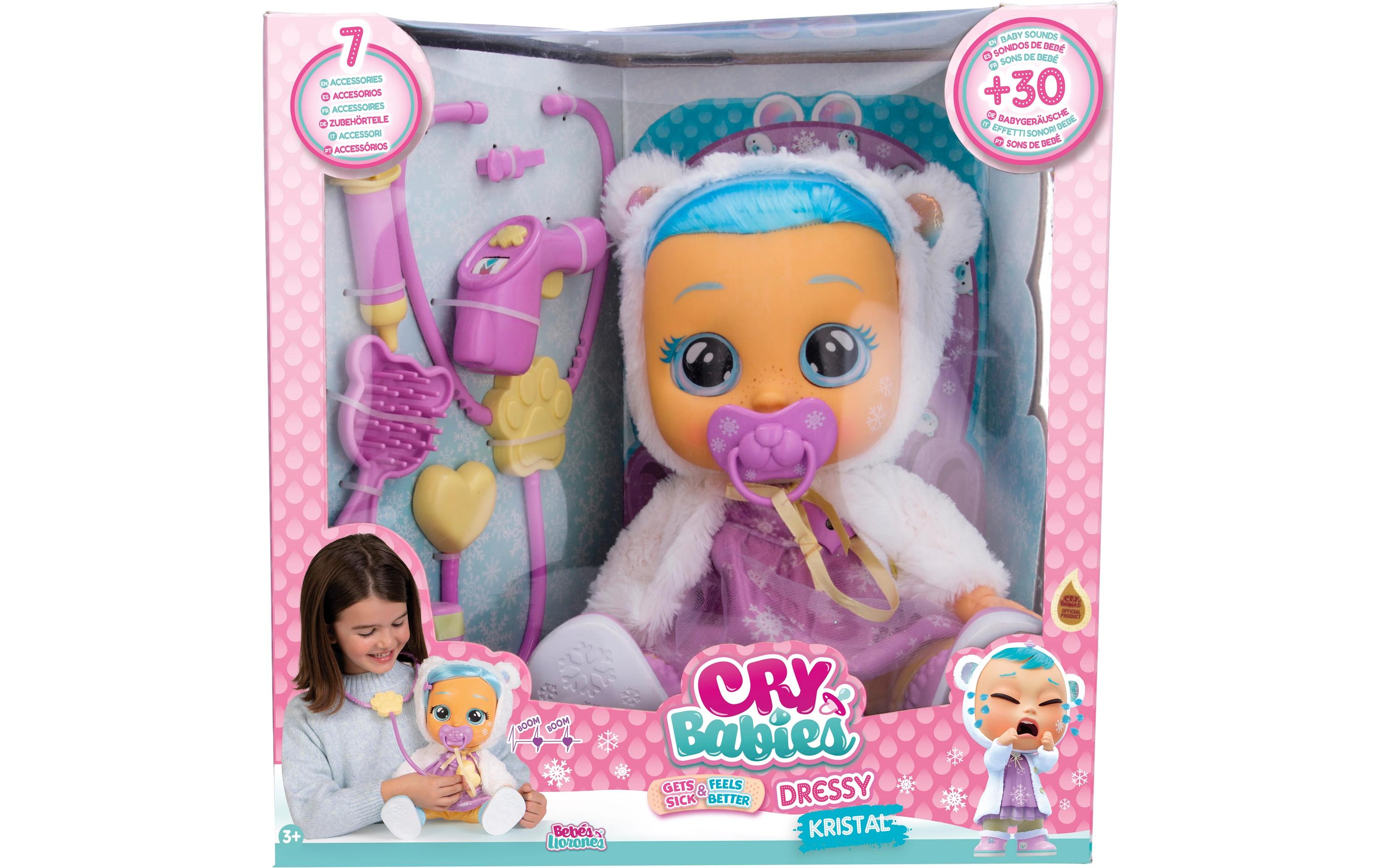 Puppe Cry Babies – Dressy KristalInteraktive Spiel- und Funktionspuppe