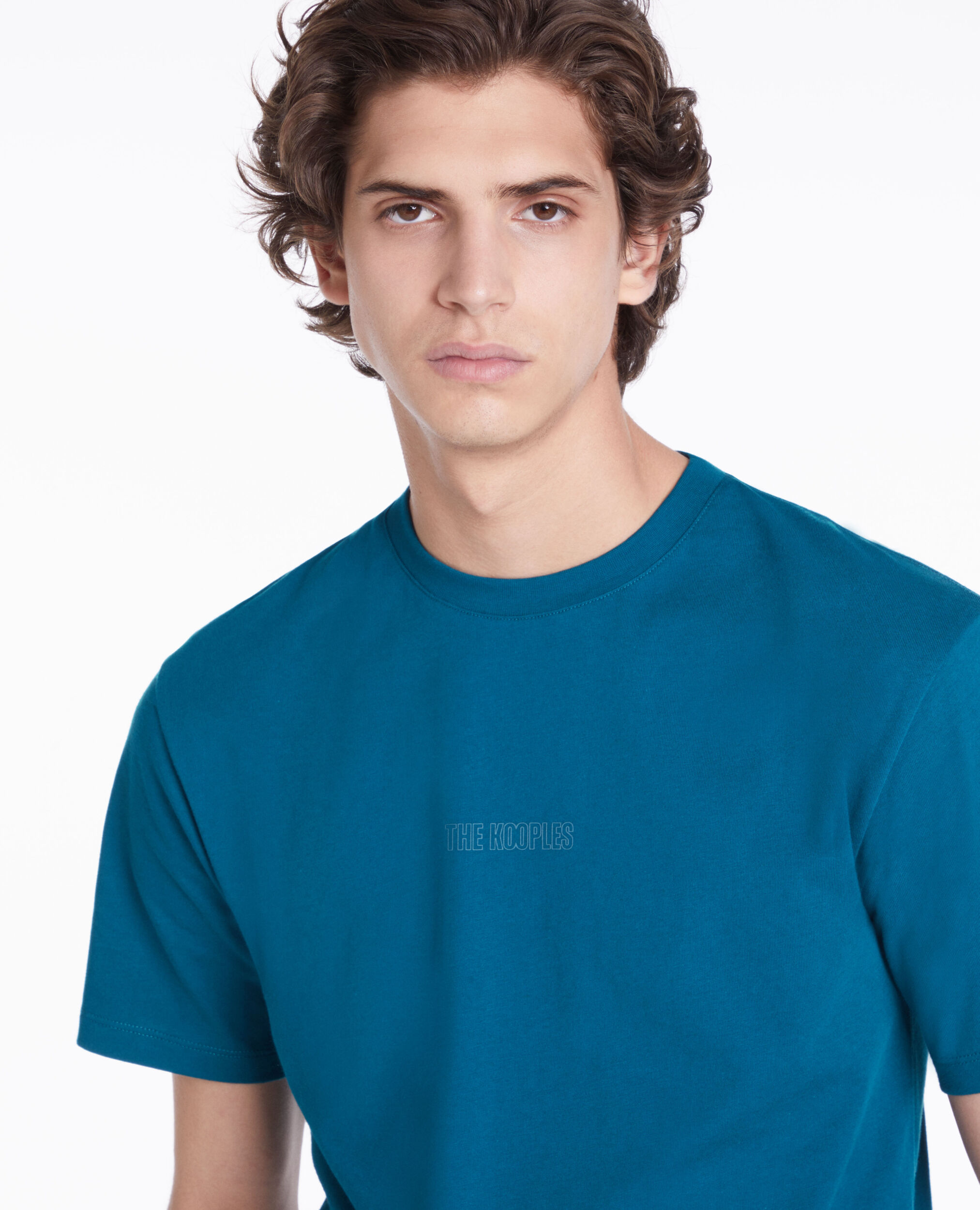 T-shirt bleu avec logo