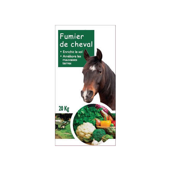 Amendement de fumier de cheval - sac de 20 kg