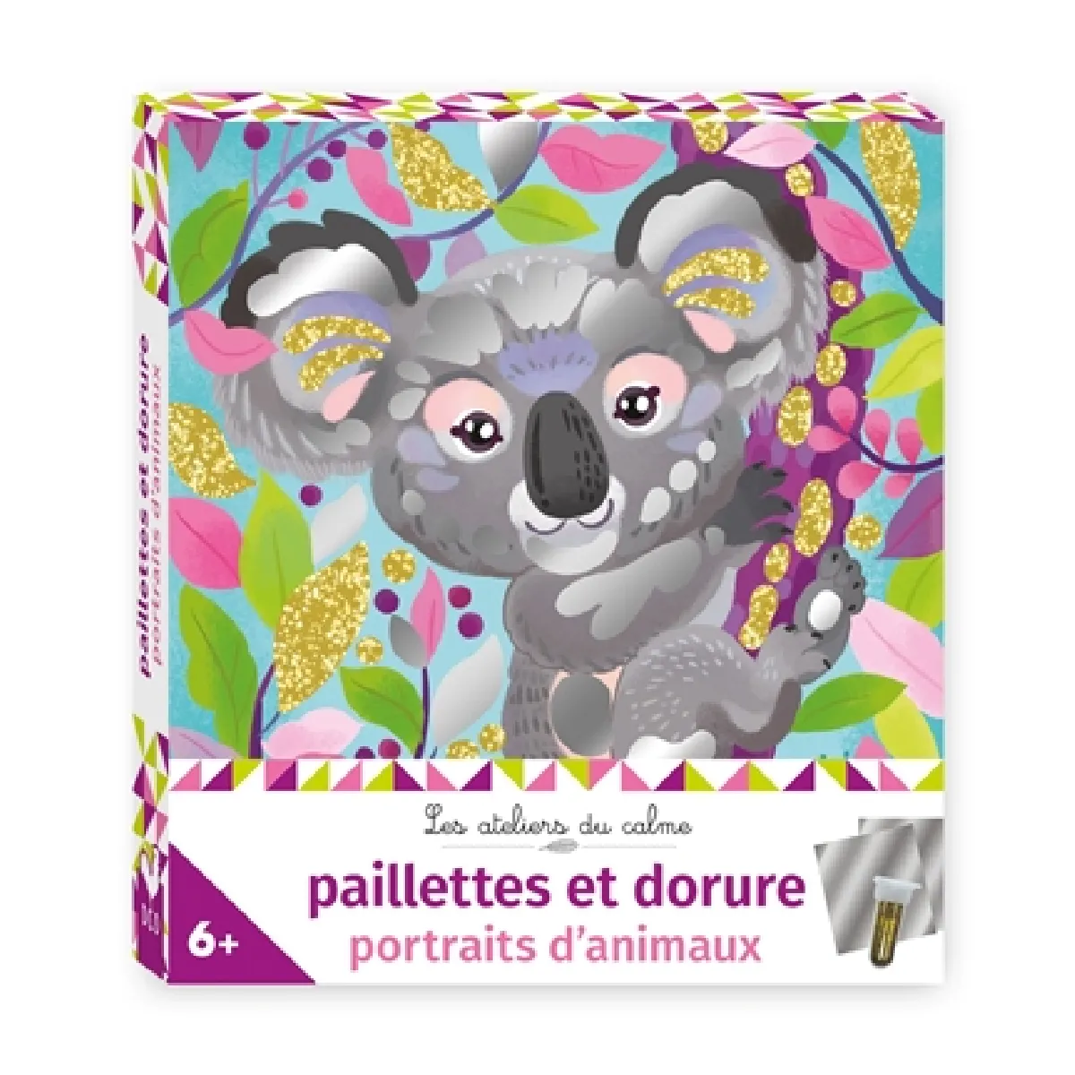 Paillettes et dorure : portraits d'animaux