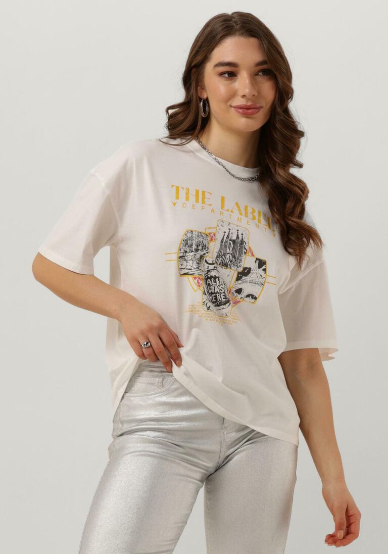 ALIX THE LABEL witte alix the label t-shirt ladies knitted the label t-shirt