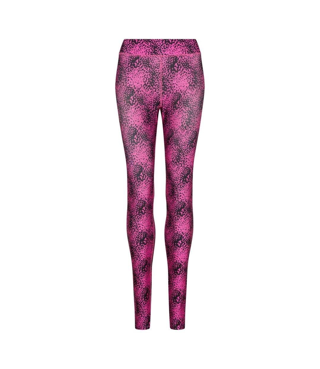 Legging imprimé femme - JC077 - rose fuchsia et noir