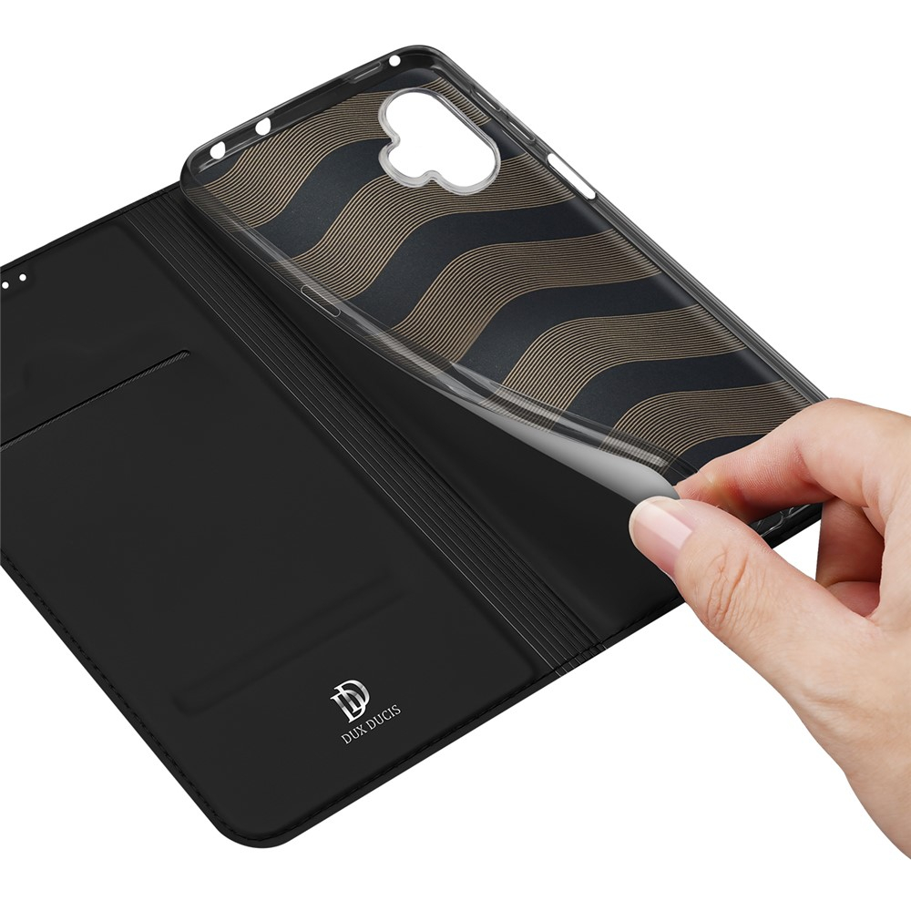 Samsung Galaxy XCover7 Pro Flip Wallet Cover Leder Tasche - Schwarz
