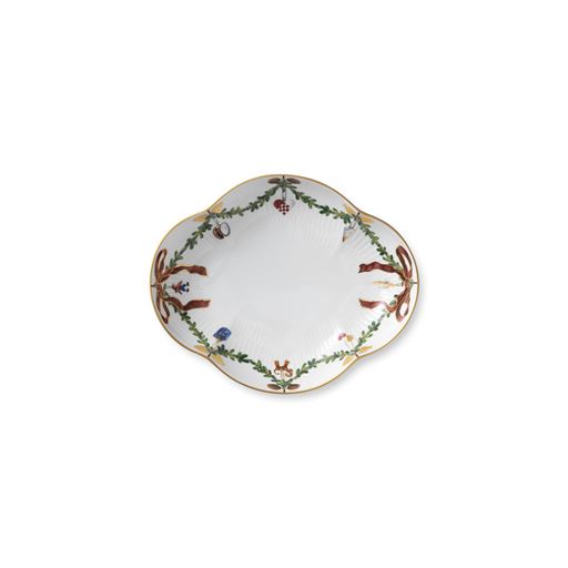 Royal Copenhagen Stjerne Riflet Jul Serveringsfad, 18x22 cm