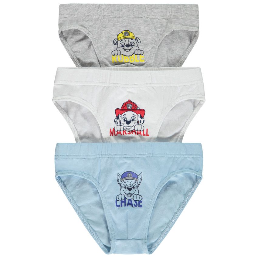 Lot de 3 slips en jersey prints Pat'Patrouille pour garçon - Blanc