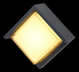 GLOBO LED Außenwandleuchte Jalla I 1-flg Anthrazit /Opalweiß 16x10cm H.16cm Metall,spritzwassergeschützt,feuchtraumgeeignet,Außen