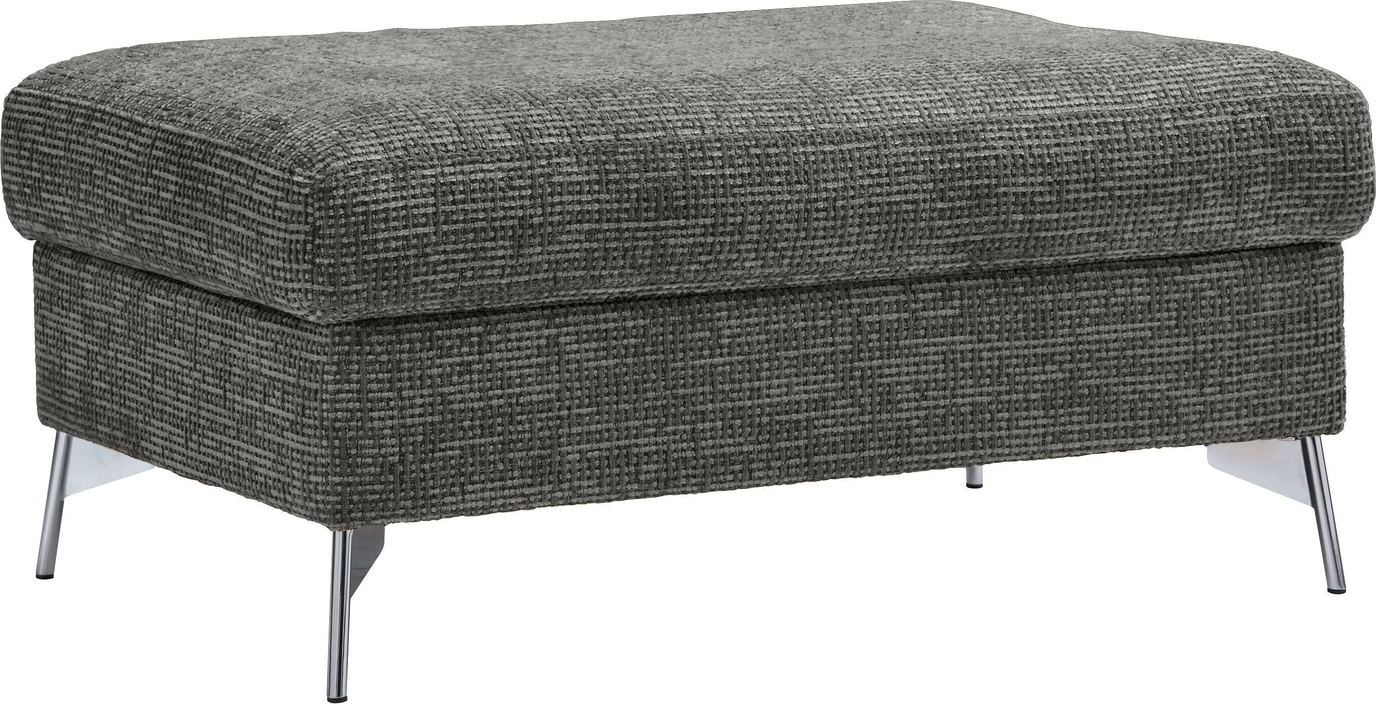 DIENER Hocker - Anthrazit / B: 64.0 cm x T: 95.0 cm x H: 45.0 cm