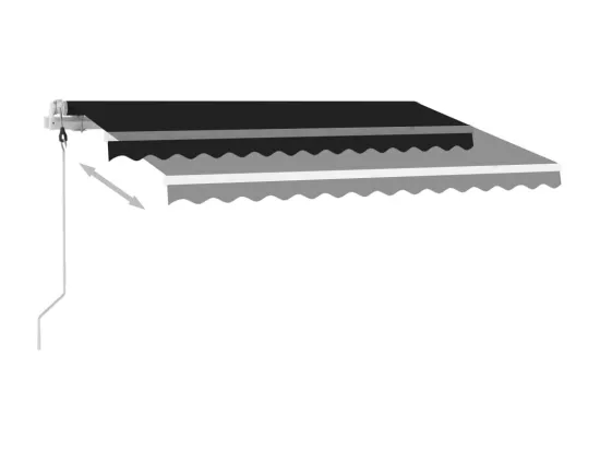 Auvent automatique capteur de vent et LED 300x250 cm Anthracite
