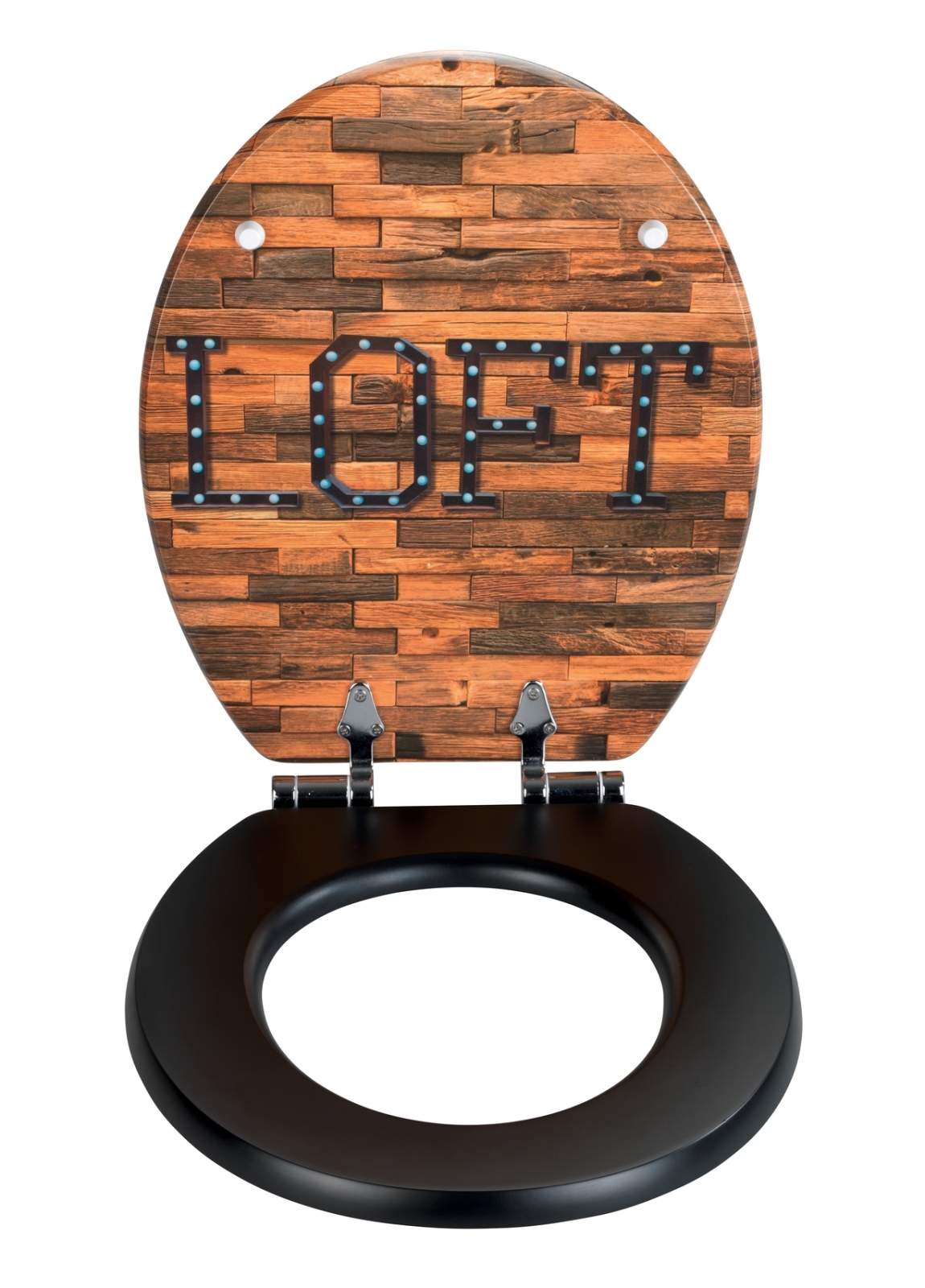 WENKO WC-Sitz LOFT - Holz-Optik - Absenkautomatik