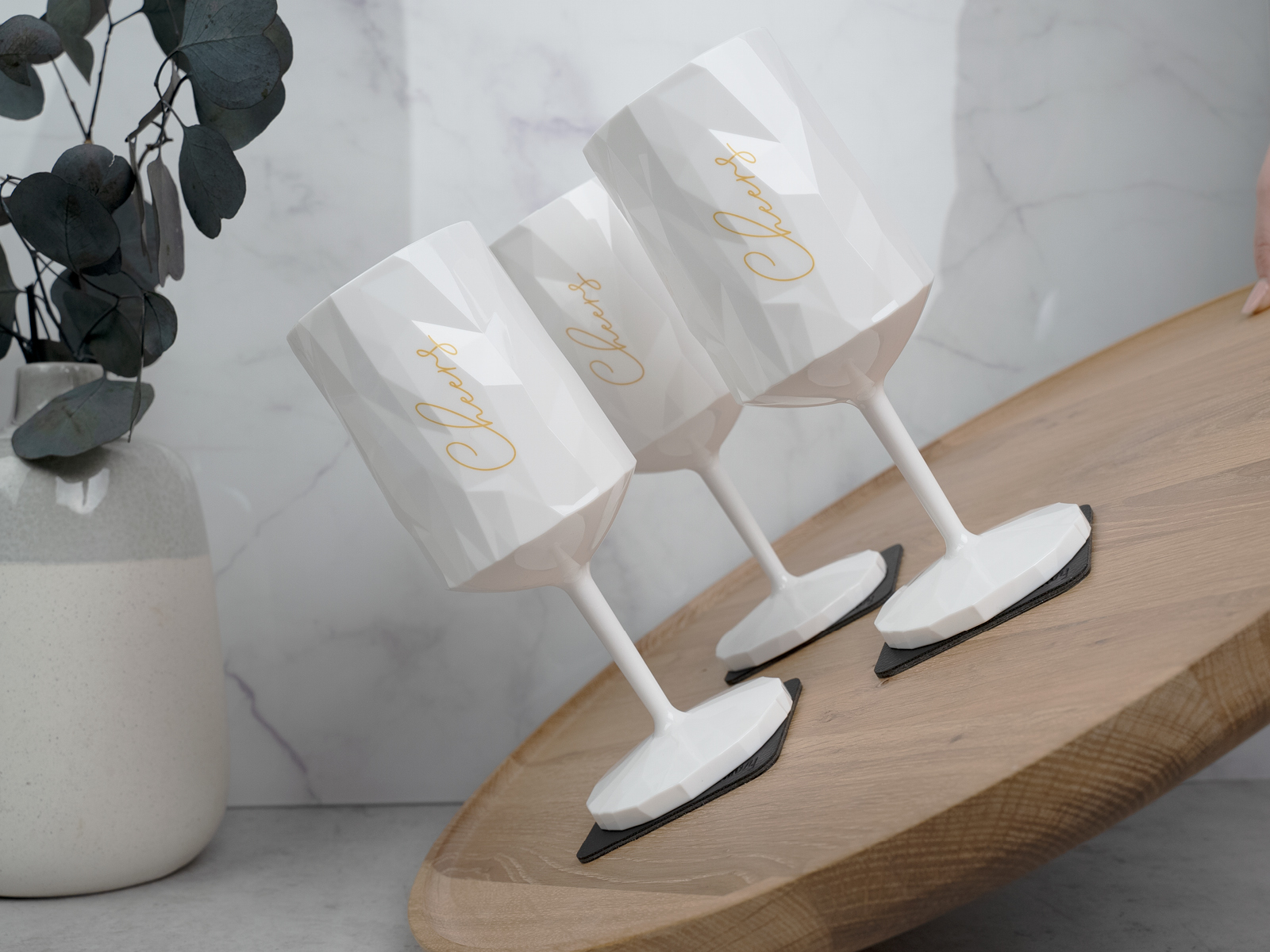 Silwy Cheers White magnetisch kunstof wijnglas