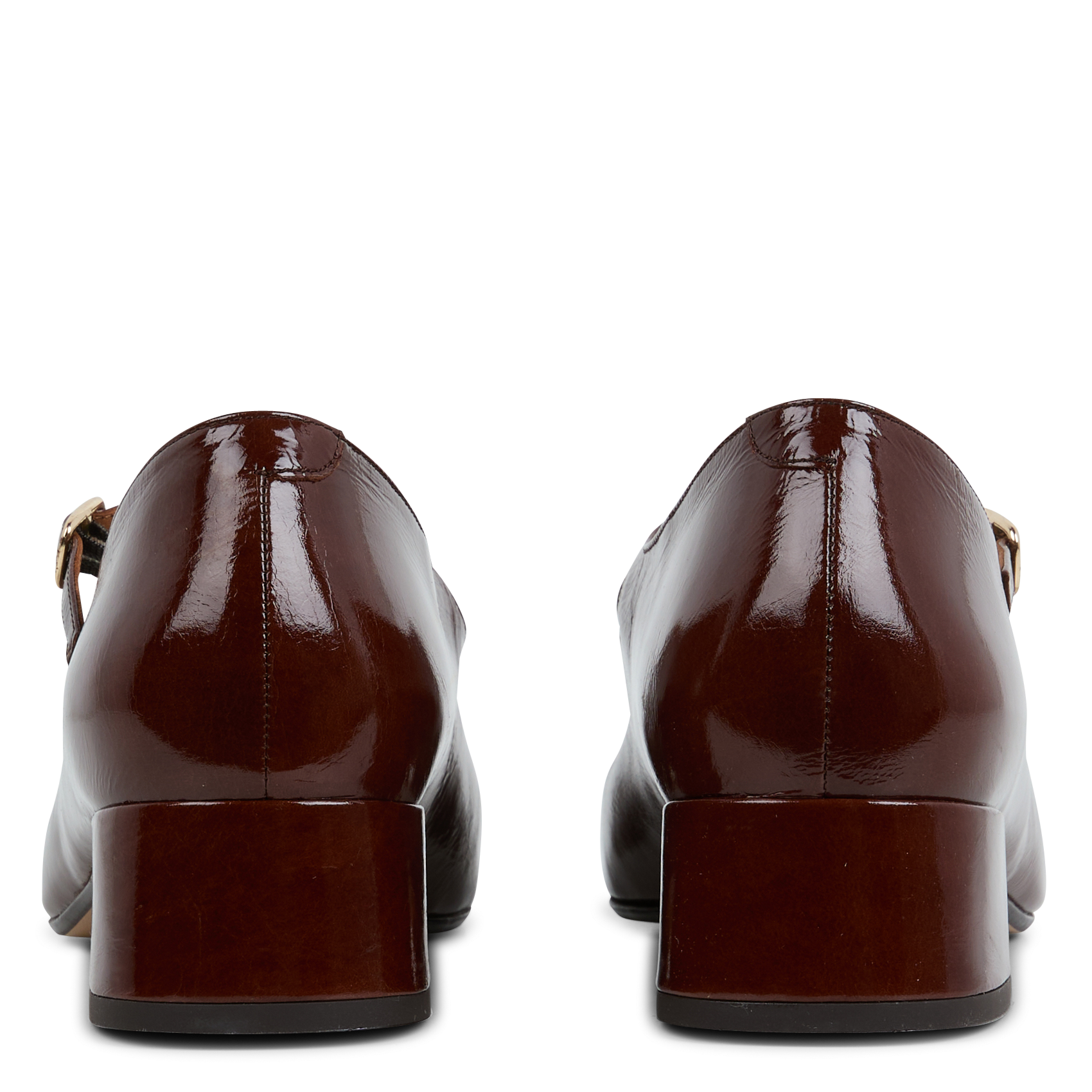 BRENDA - Babies en cuir vernis | Marron