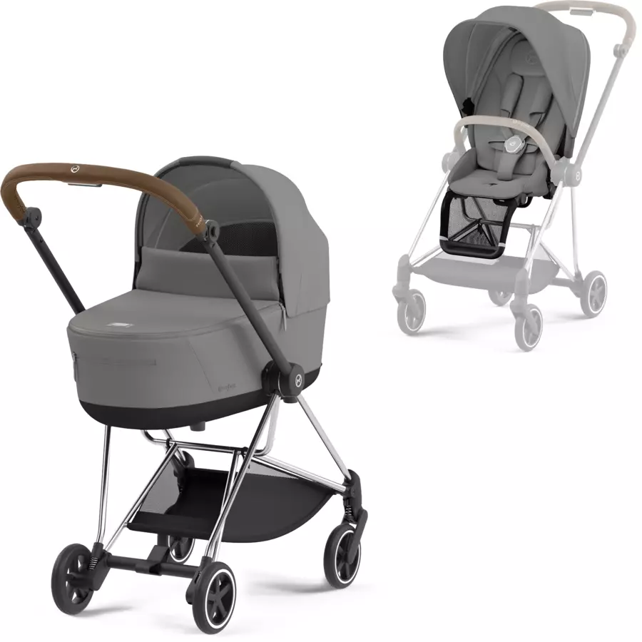 cybex PLATINUM Kombikinderwagen New Mios Chrome Brown Mirage Grey