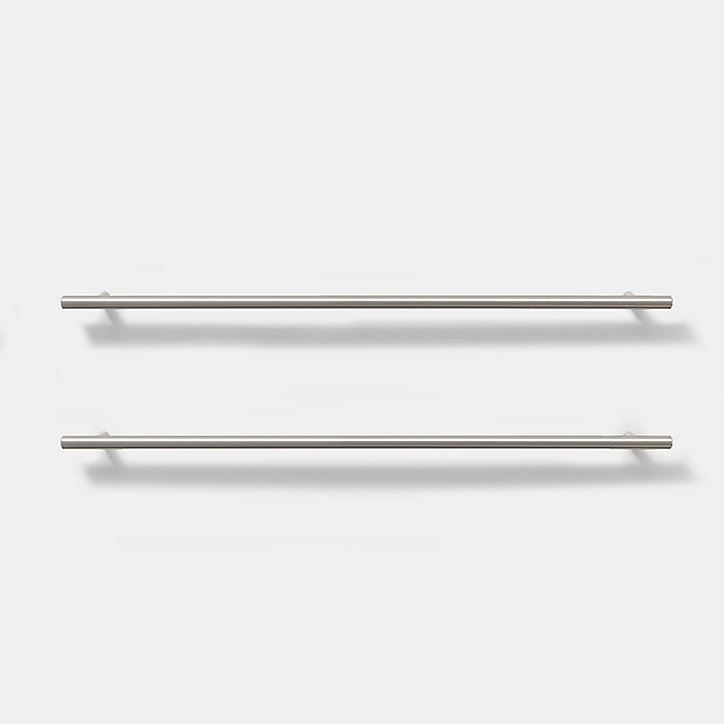 Poignée de meuble de cuisine GoodHome Annatto Argent L. 51 cm, 2 pièces