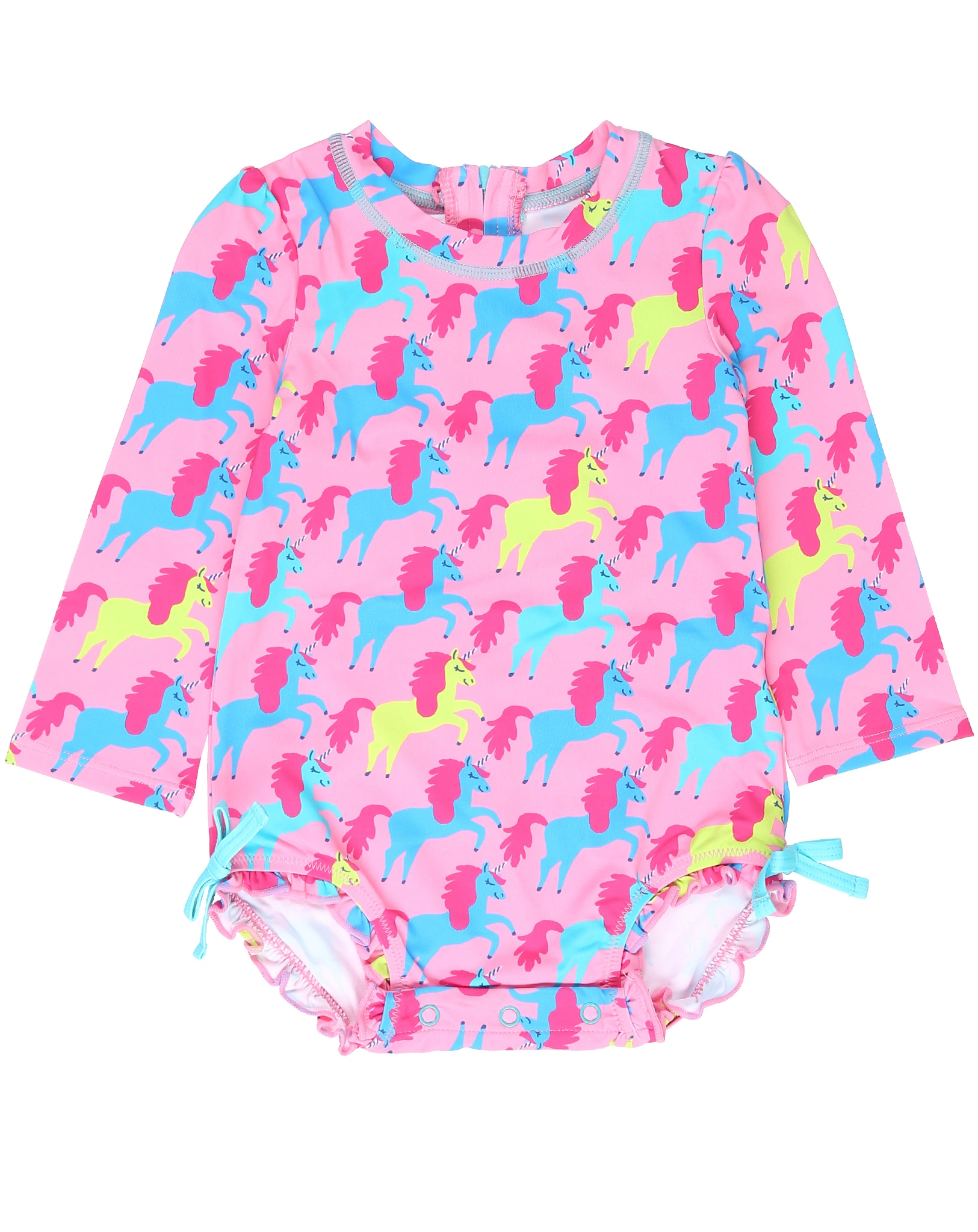Langarm-Badeanzug ROCK STAR UNICORN in pink