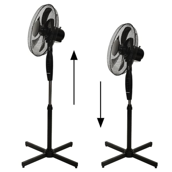 Stående gulvvifte 45W – 3 moduser, 5 blader, svart