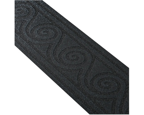 Zelfklevende rand 3840-41 Alleen Rand Golven Zwart Glitter 5 m x 8 cm