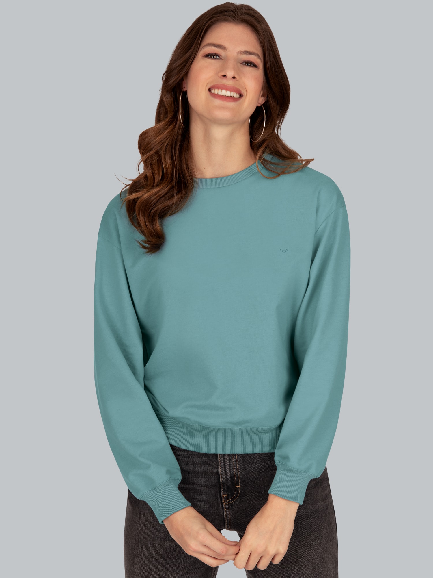 Dünnes Sweatshirt Seegras