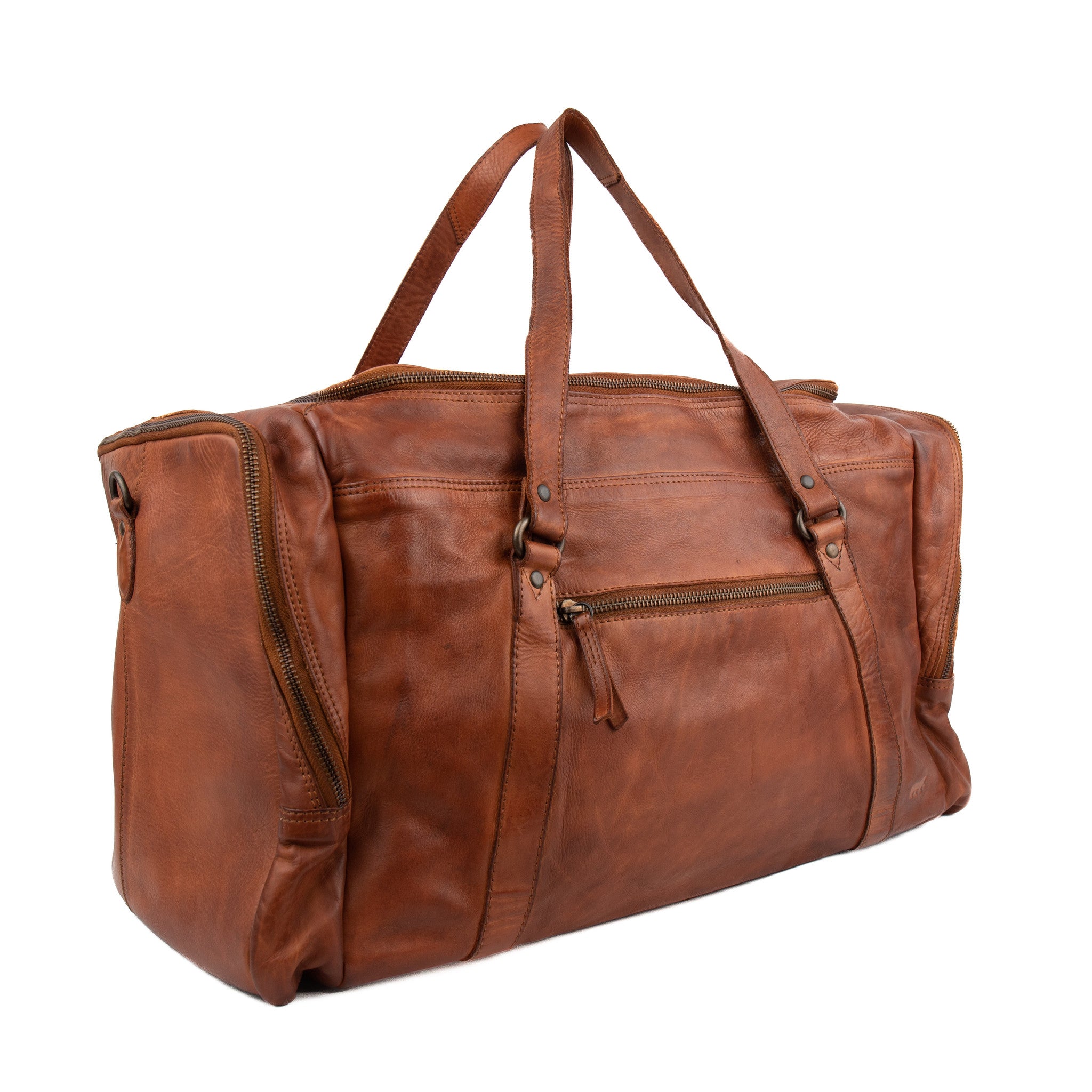 Weekendtas 'Max' cognac - CL 32879 Cognac