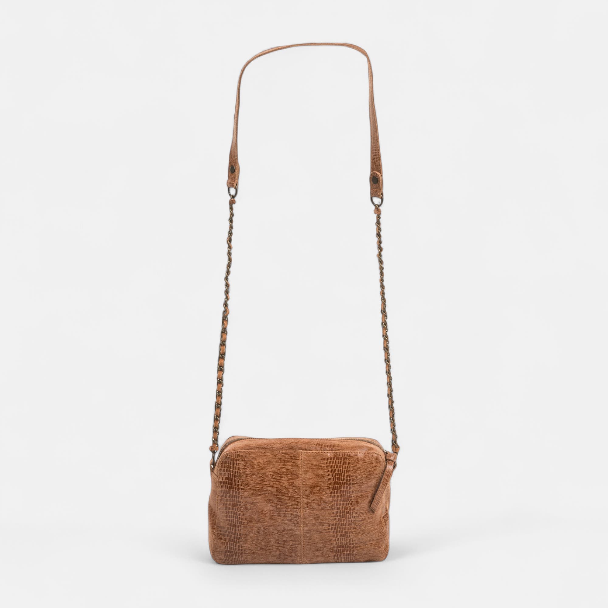 Sac bandoulière en cuir cognac